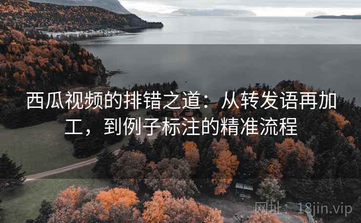 西瓜视频的排错之道:从转发语再加工,到例子标注的精准流程 西瓜视频的排错之道:从转发语再加工,到例子标注的精准流程